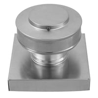 Static Vent 3" with Curb Mount Sub Base - Round Back Vent | 3″ Diameter | 2″ Tall Collar | 7 Sq. In. NFA - Active Ventilation Products