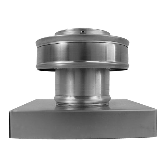 Static Vent with Curb Mount Sub Base - Round Back Vent |  3″ Diameter | 2″ Tall Collar  |  7 Sq. In. NFA