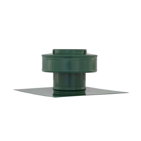 Static Vents - Round Back Roof Vent | Model RBV-3-C2 | 3" Diameter | 2" Tall Collar | Flat Flange | 7 Sq. In. NFA | Side View