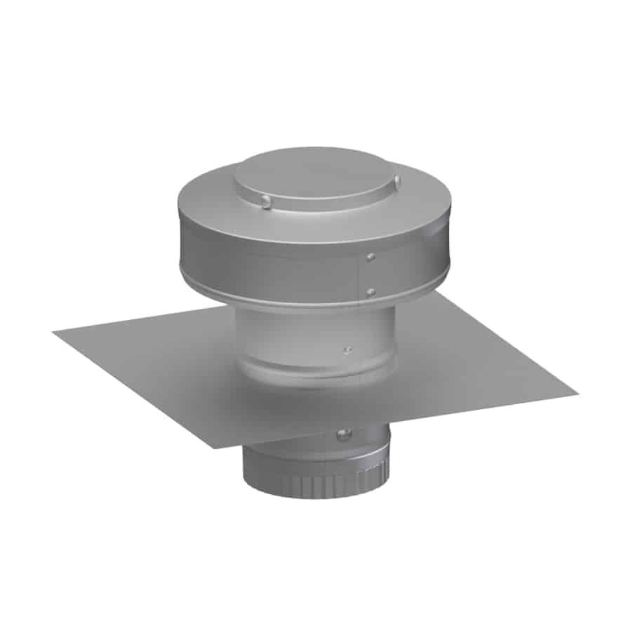 Model RBV-3-C2-TP | Round Back Vent |  3" Diameter | 2" Tall Collar  | Tail Pipe