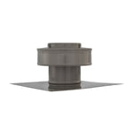 Static Vent - Round Back Roof Vent | Model RBV-3-C2 | 3" Diameter | 2" Tall Collar | Flat Flange | 7 Sq. In. NFA