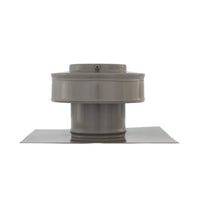 Static Vent - Round Back Roof Vent | Model RBV-3-C2 | 3" Diameter | 2" Tall Collar | Flat Flange | 7 Sq. In. NFA