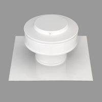 Static Vent - Round Back Roof Vent | Model RBV-3-C2 | 3" Diameter | 2" Tall Collar | Flat Flange | 7 Sq. In. NFA
