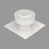 Static Vent - Round Back Roof Vent | Model RBV-3-C2 | 3" Diameter | 2" Tall Collar | Flat Flange | 7 Sq. In. NFA