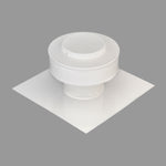 Static Vent - Round Back Roof Vent | Model RBV-3-C2 | 3" Diameter | 2" Tall Collar | Flat Flange | 7 Sq. In. NFA