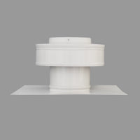 Static Vent - Round Back Roof Vent | Model RBV-3-C2 | 3" Diameter | 2" Tall Collar | Flat Flange | 7 Sq. In. NFA