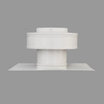 Static Vent - Round Back Roof Vent | Model RBV-3-C2 | 3" Diameter | 2" Tall Collar | Flat Flange | 7 Sq. In. NFA
