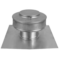 Static Vent - Round Back Roof Vent | Model RBV - 3 - C2 | 3" Diameter | 2" Tall Collar | Flat Flange | 7 Sq. In. NFA - Active Ventilation Products