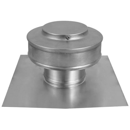 Model RBV-3-C2 | Round Back Roof Vent | 3" Diameter | 2" Tall Collar | Flat Flange | 7 Sq. In. NFA