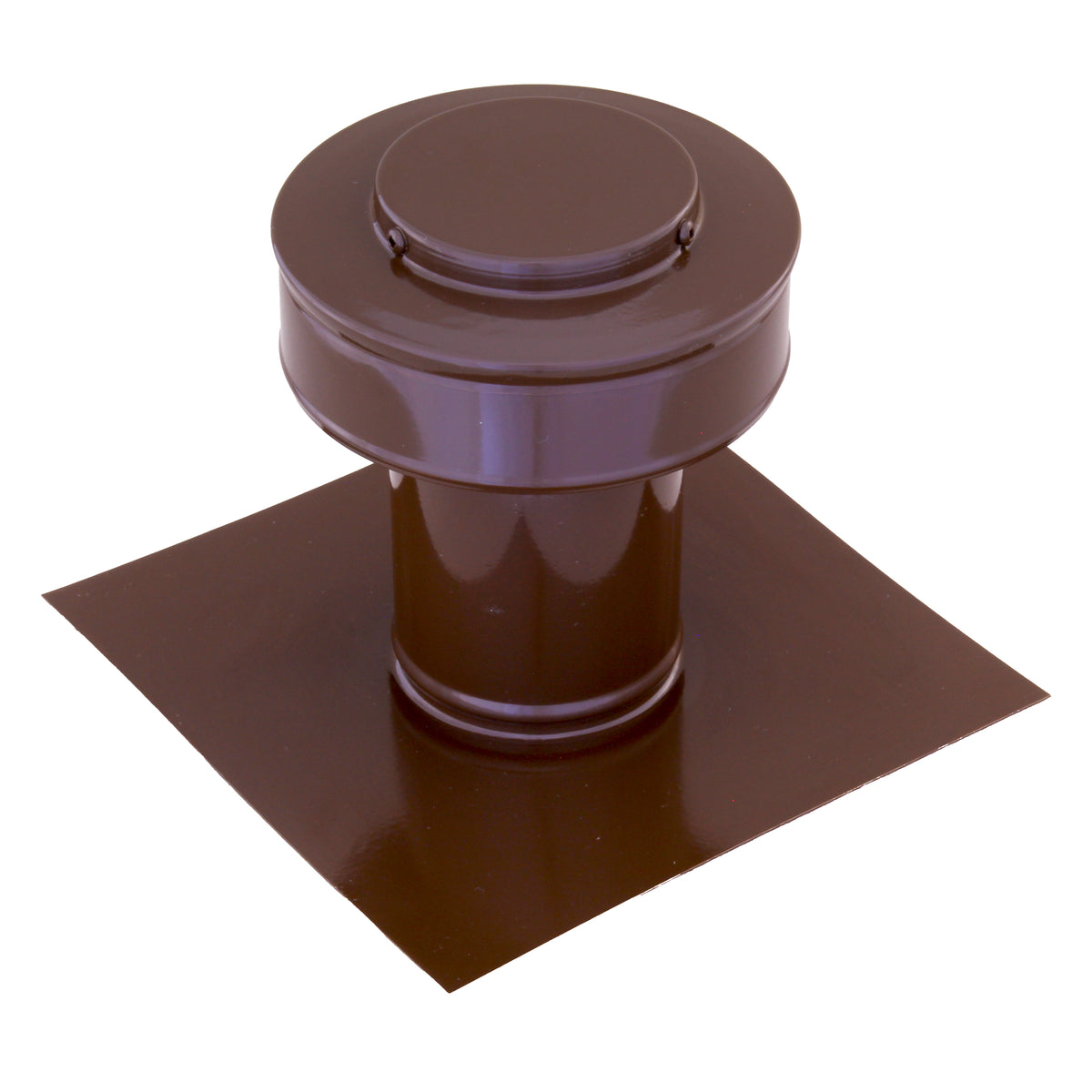 Static Vents - Round Back Roof Vent | 3" Diameter | 4" Tall Collar | Flat Flange | 7 Sq. In. NFA