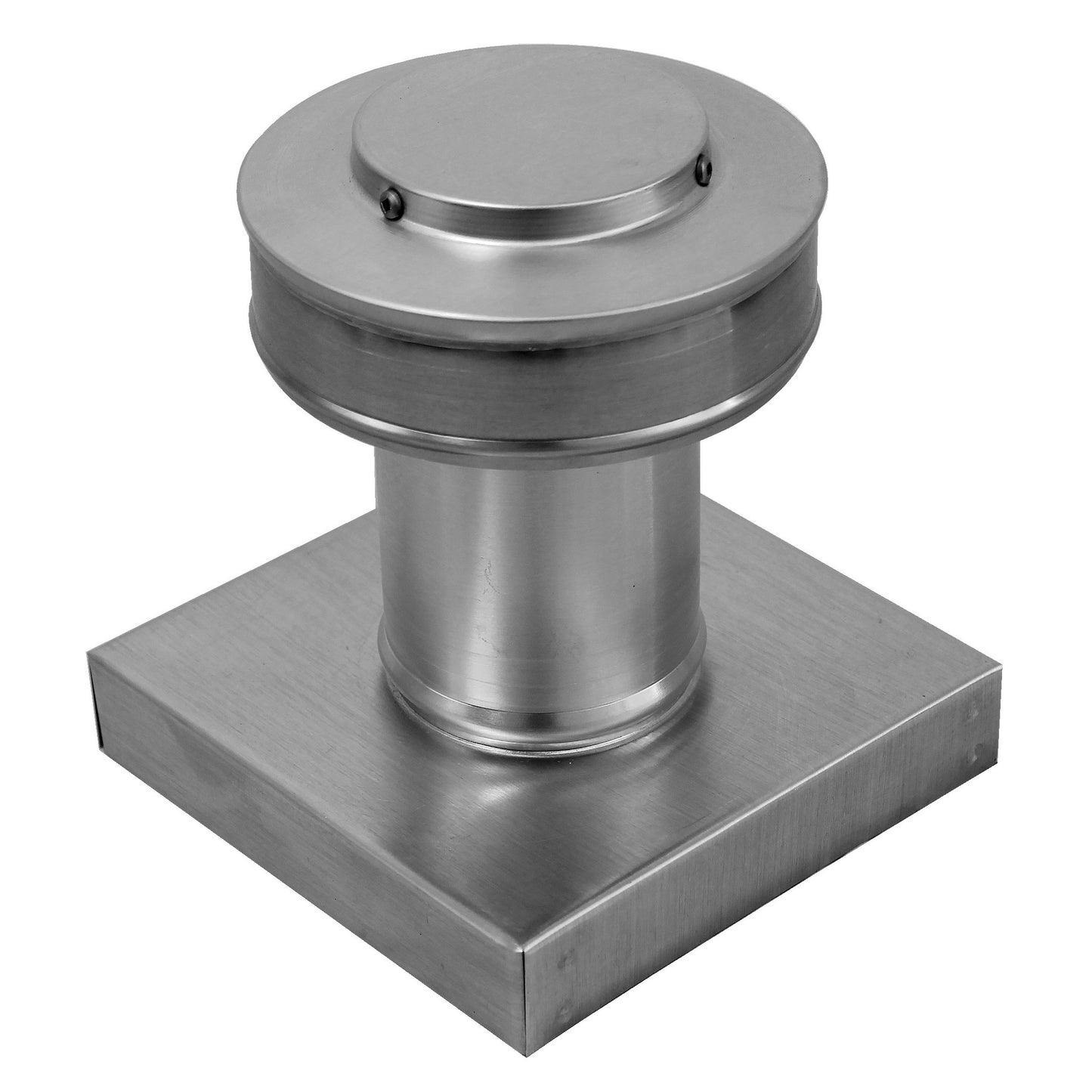 Model RBV-3-C4-CMF-TP | Round Back Vent  |  3" Diameter | " 4" Tall Collar  | Curb Mount Flange  |  Tail Pipe