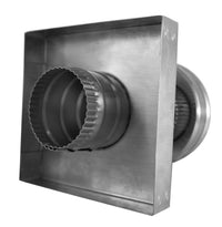 Model RBV - 3 - C4 - CMF - TP | Round Back Vent | 3" Diameter | " 4" Tall Collar | Curb Mount Flange | Tail Pipe - Active Ventilation Products