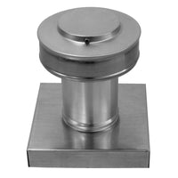 Model RBV - 3 - C4 - CMF - TP | Round Back Vent | 3" Diameter | " 4" Tall Collar | Curb Mount Flange | Tail Pipe - Active Ventilation Products