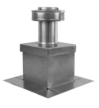 Static Vent 3" with Curb Mount Sub Base - Round Back Vent | 3″ Diameter | 4″ Tall Collar | 7 Sq. In. NFA - Active Ventilation Products
