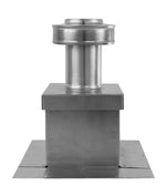 Model RBV-3-C4-CMF-TP | Round Back Vent  |  3" Diameter | " 4" Tall Collar  | Curb Mount Flange  |  Tail Pipe