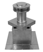Model RBV-3-C4-CMF-TP | Round Back Vent  |  3" Diameter | " 4" Tall Collar  | Curb Mount Flange  |  Tail Pipe