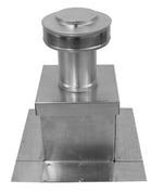 Model RBV-3-C4-CMF-TP | Round Back Vent  |  3" Diameter | " 4" Tall Collar  | Curb Mount Flange  |  Tail Pipe