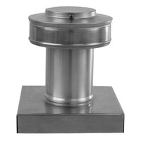 Static Vent 3" with Curb Mount Sub Base - Round Back Vent | 3″ Diameter | 4″ Tall Collar | 7 Sq. In. NFA - Active Ventilation Products
