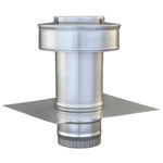 Round Back Roof Jack for SM-Rib Panel | 3" Diameter | 4" Tall Collar | Metal Roof