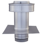 Round Back Roof Jack for SM-Rib Panel | 3" Diameter | 4" Tall Collar | Metal Roof