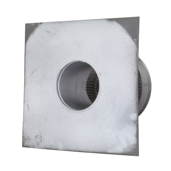 Static Vents - Round Back Roof Vent | 3" Diameter | 4" Tall Collar | Flat Flange | 7 Sq. In. NFA | Bottom View