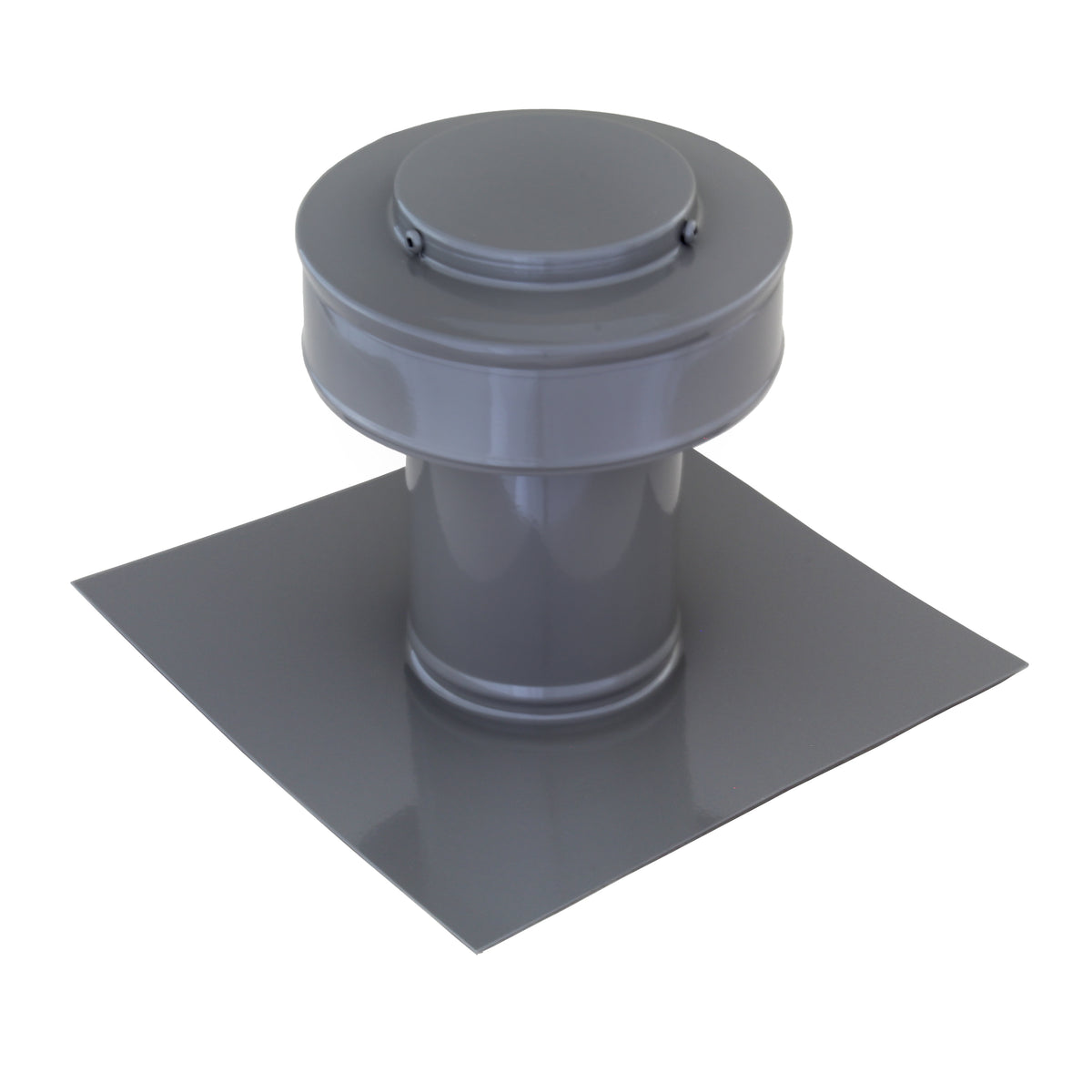 Static Vents - Round Back Roof Vent | 3" Diameter | 4" Tall Collar | Flat Flange | 7 Sq. In. NFA