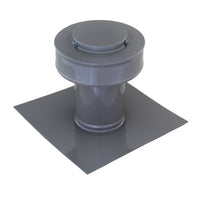 Static Vents - Round Back Roof Vent | 3" Diameter | 4" Tall Collar | Flat Flange | 7 Sq. In. NFA