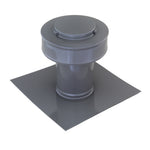 Static Vents - Round Back Roof Vent | 3" Diameter | 4" Tall Collar | Flat Flange | 7 Sq. In. NFA