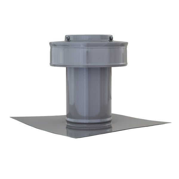 Static Vents - Round Back Roof Vent | 3" Diameter | 4" Tall Collar | Flat Flange | 7 Sq. In. NFA | Side View