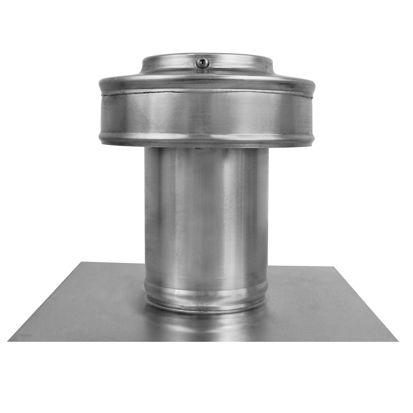 Model RBV-3-C4 | Round Back Roof Vent | 3" Diameter | 4" Tall Collar | Flat Flange | 7 Sq. In. NFA