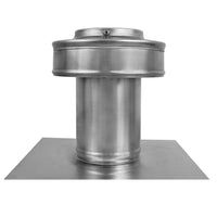Static Vent - Round Back Roof Vent | 3" Diameter | 4" Tall Collar | Flat Flange | 7 Sq. In. NFA - Active Ventilation Products