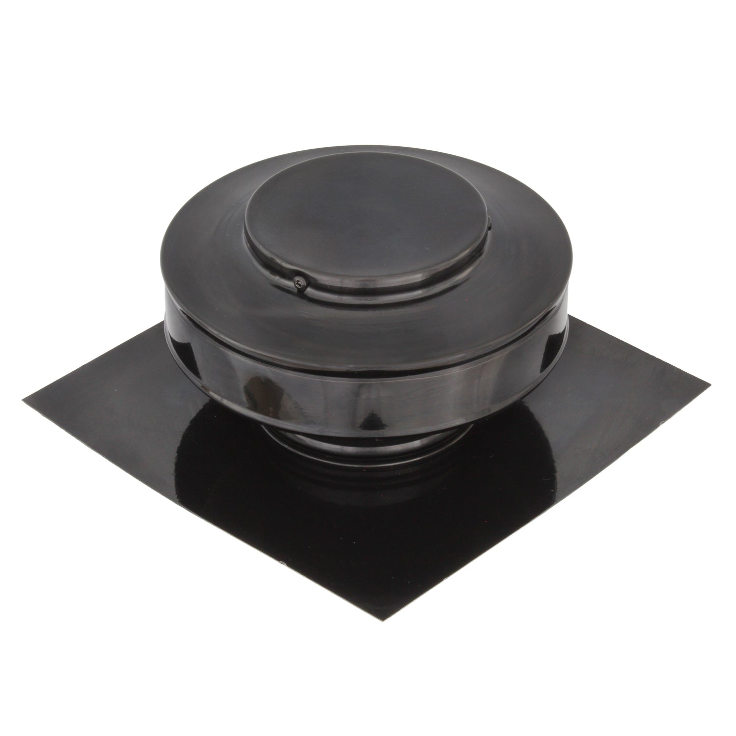 Static Vents - Round Back Roof Vent | 4" Diameter | 2" Tall Collar | Flat Flange | 12 Sq. In. NFA