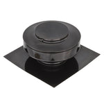 Static Vents - Round Back Roof Vent | 4" Diameter | 2" Tall Collar | Flat Flange | 12 Sq. In. NFA