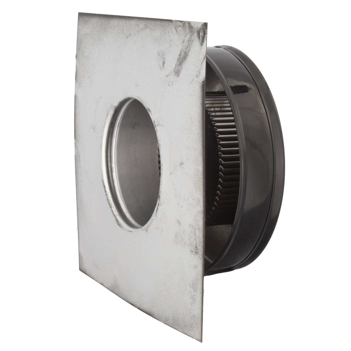 Static Vents - Round Back Roof Vent | 4" Diameter | 2" Tall Collar | Flat Flange | 12 Sq. In. NFA