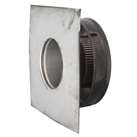 Static Vents - Round Back Roof Vent | 4" Diameter | 2" Tall Collar | Flat Flange | 12 Sq. In. NFA