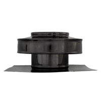 Static Vents - Round Back Roof Vent | 4" Diameter | 2" Tall Collar | Flat Flange | 12 Sq. In. NFA