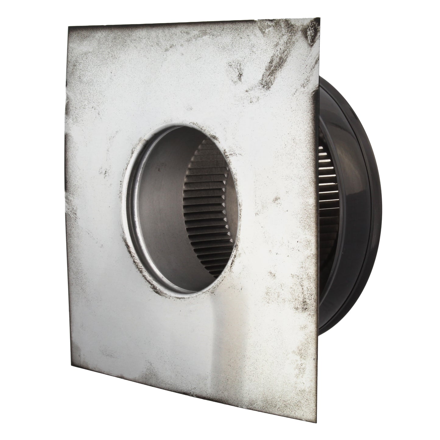 Static Vents - Round Back Roof Vent | 4" Diameter | 2" Tall Collar | Flat Flange | 12 Sq. In. NFA