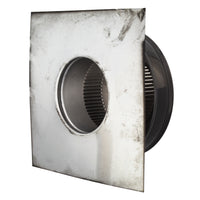 Static Vents - Round Back Roof Vent | 4" Diameter | 2" Tall Collar | Flat Flange | 12 Sq. In. NFA