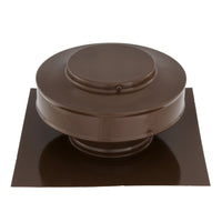 Static Vents - Round Back Roof Vent | 4" Diameter | 2" Tall Collar | Flat Flange | 12 Sq. In. NFA