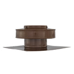 Static Vents - Round Back Roof Vent | 4" Diameter | 2" Tall Collar | Flat Flange | 12 Sq. In. NFA