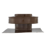 Static Vents - Round Back Roof Vent | 4" Diameter | 2" Tall Collar | Flat Flange | 12 Sq. In. NFA
