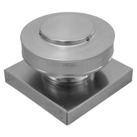 Model RBV - 4 - C2 - CMF - TP | Round Back Vent | 4" Diameter | " 2" Tall Collar | Curb Mount Flange | Tail Pipe - Active Ventilation Products