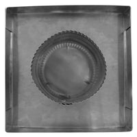Model RBV - 4 - C2 - CMF - TP | Round Back Vent | 4" Diameter | " 2" Tall Collar | Curb Mount Flange | Tail Pipe - Active Ventilation Products