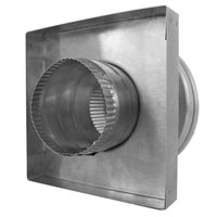 Model RBV - 4 - C2 - CMF - TP | Round Back Vent | 4" Diameter | " 2" Tall Collar | Curb Mount Flange | Tail Pipe - Active Ventilation Products