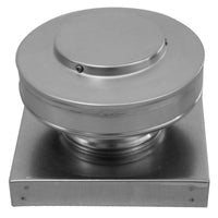 Model RBV - 4 - C2 - CMF - TP | Round Back Vent | 4" Diameter | " 2" Tall Collar | Curb Mount Flange | Tail Pipe - Active Ventilation Products