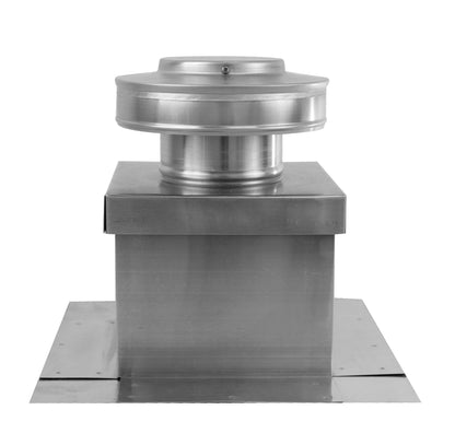 Model RBV-4-C2-CMF-TP | Round Back Vent  |  4" Diameter | " 2" Tall Collar  | Curb Mount Flange  |  Tail Pipe