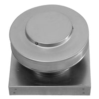 Static Vent 4" with Curb Mount Sub - Base - Round Back Vent | 4" Diameter | 2" Tall Collar | 12 Sq. In. NFA - Active Ventilation Products