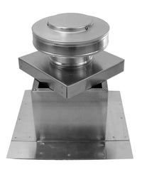 Static Vent 4" with Curb Mount Sub - Base - Round Back Vent | 4" Diameter | 2" Tall Collar | 12 Sq. In. NFA - Active Ventilation Products