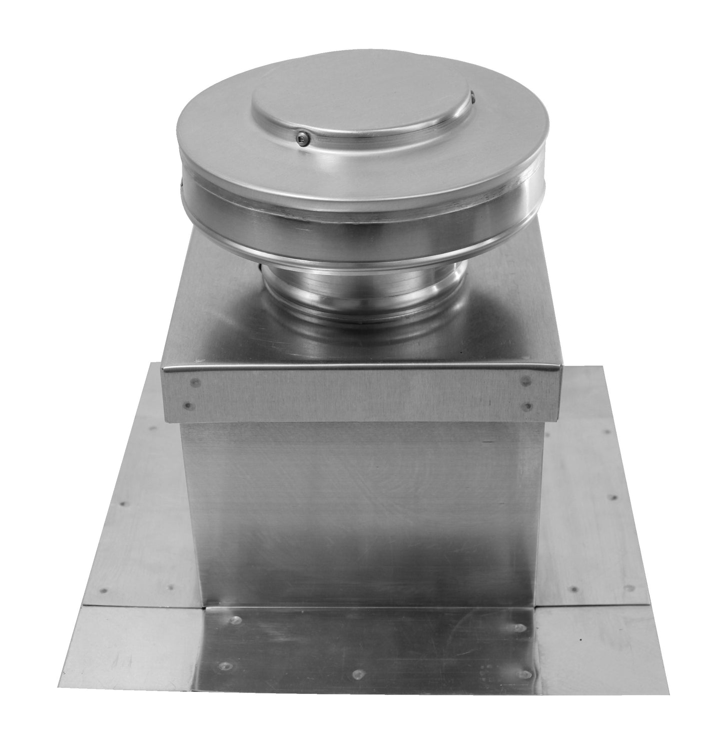 Model RBV-4-C2-CMF-TP | Round Back Vent  |  4" Diameter | " 2" Tall Collar  | Curb Mount Flange  |  Tail Pipe