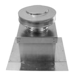 Model RBV-4-C2-CMF-TP | Round Back Vent  |  4" Diameter | " 2" Tall Collar  | Curb Mount Flange  |  Tail Pipe